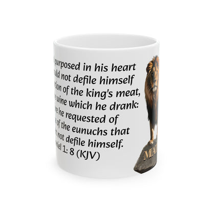 Bible Speaks Daniel 1:8 Ceramic Mug, 11oz