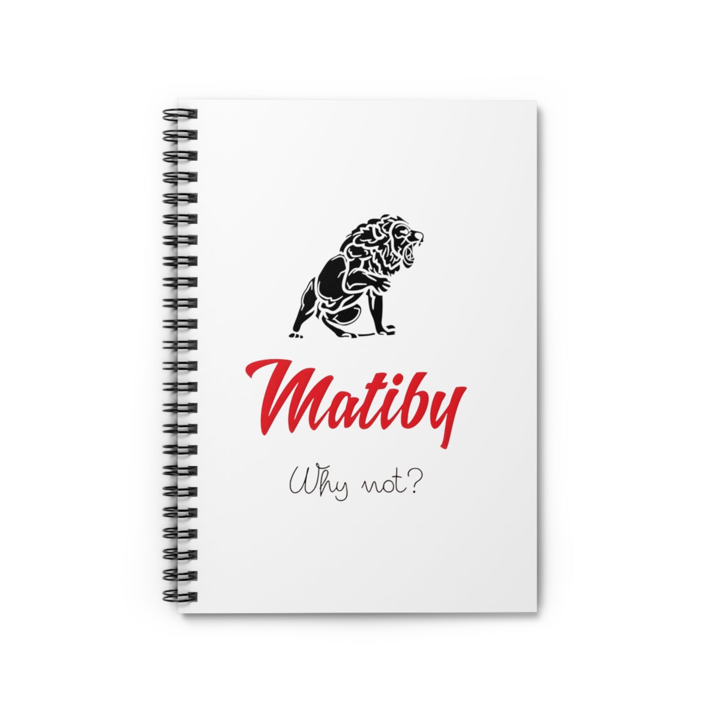 Matiby Spiral Notebook - Ruled Line White