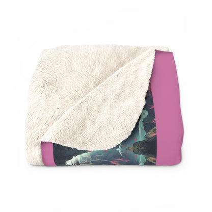 Matiby MEK Pink Sherpa Fleece Blanket