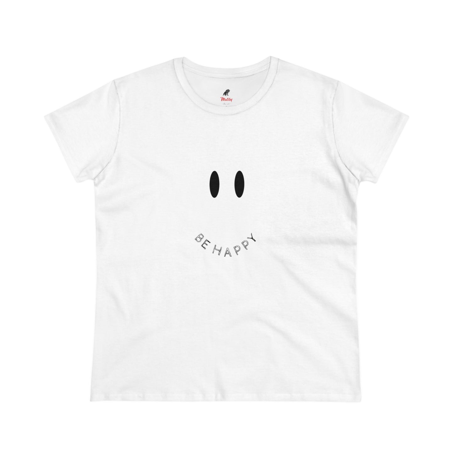 Women's Be Happy Midweight Cotton Tee