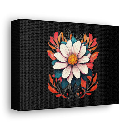 Floral Black Canvas Gallery Wraps