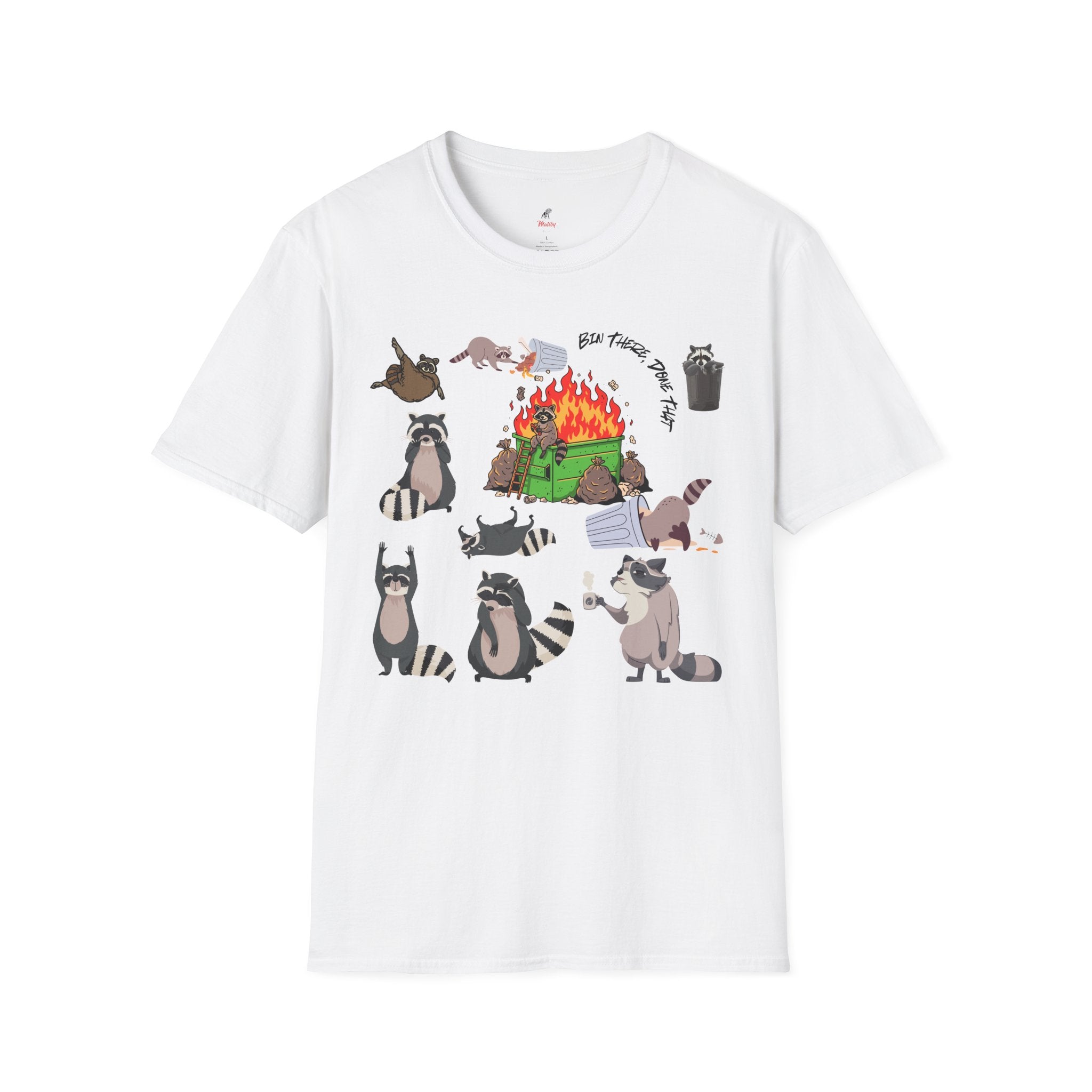 Raccoon Fun #3 Unisex T-Shirt - Dumpster Fire Graphic Tee, Animal Lover Gift, Nature Wildlife Shirt, Funny Graphic Print Apparel, Outdoor