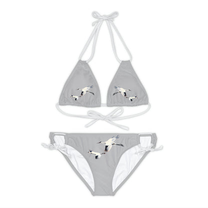 Light Grey Strappy Bikini Set (AOP)