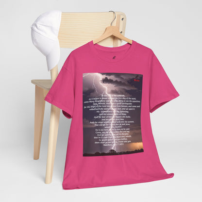 Lightning Style He is Risen Unisex Heavy Cotton Tee