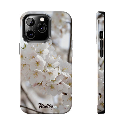 White Flower Tough Phone Cases