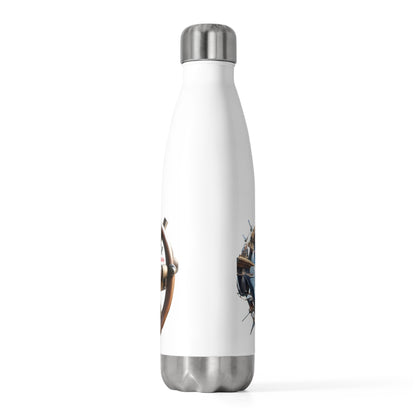 Nautical Helm 20oz Insulated Bottle, White