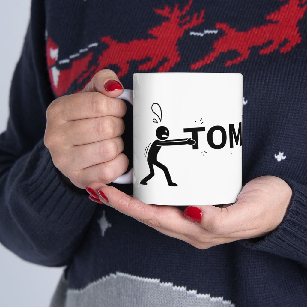 Yearning For Tomorrow White Ceramic Mug — Trying To Get A Grip On The Day Motivational Cup