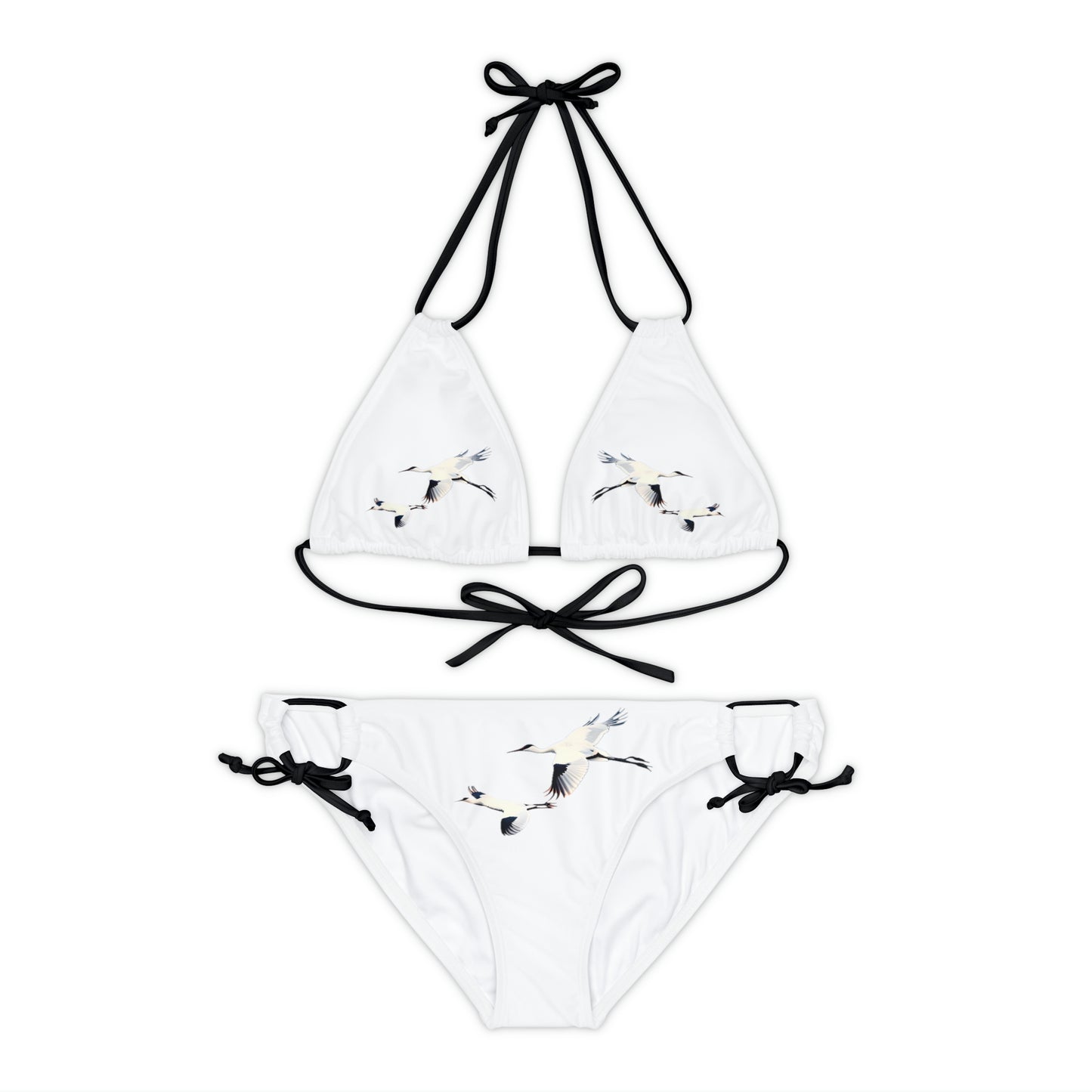 White Strappy Bikini Set (AOP)