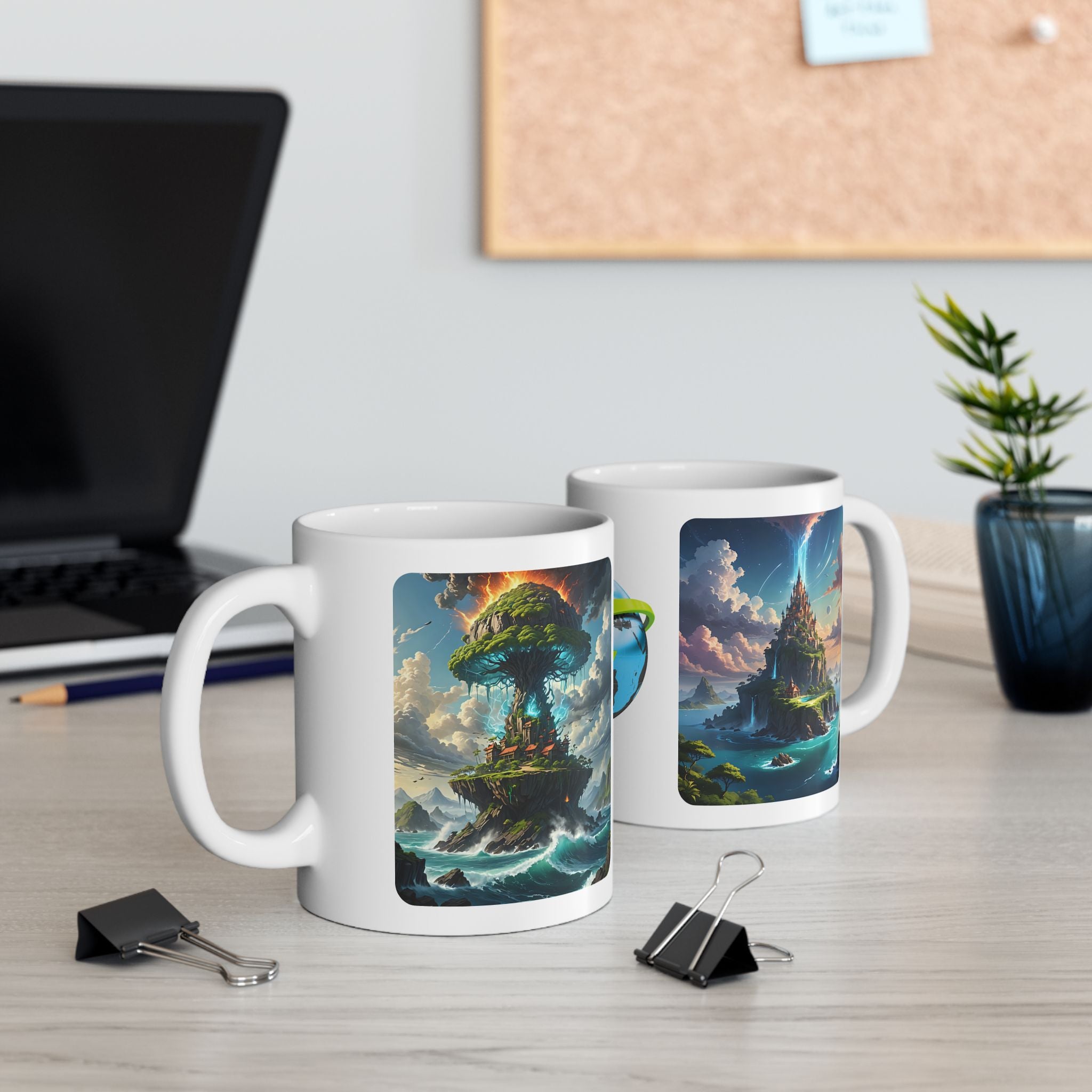 Contrast & Perspective #4 White Ceramic Mug — Time & Chance Daily Cup (11oz, 15oz)