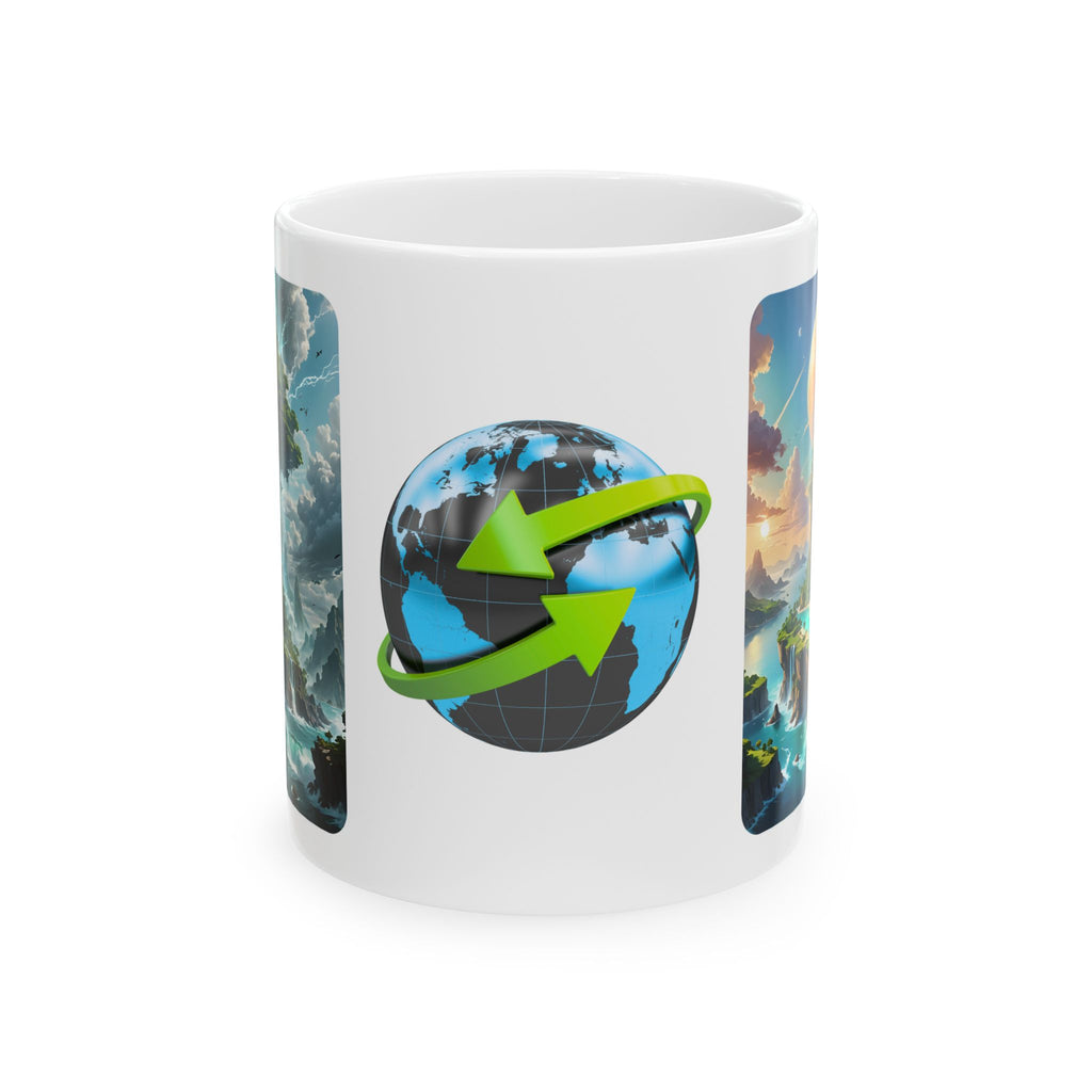 Contrast & Perspective #2 White Ceramic Mug — Time & Chance Daily Cup (11oz, 15oz)