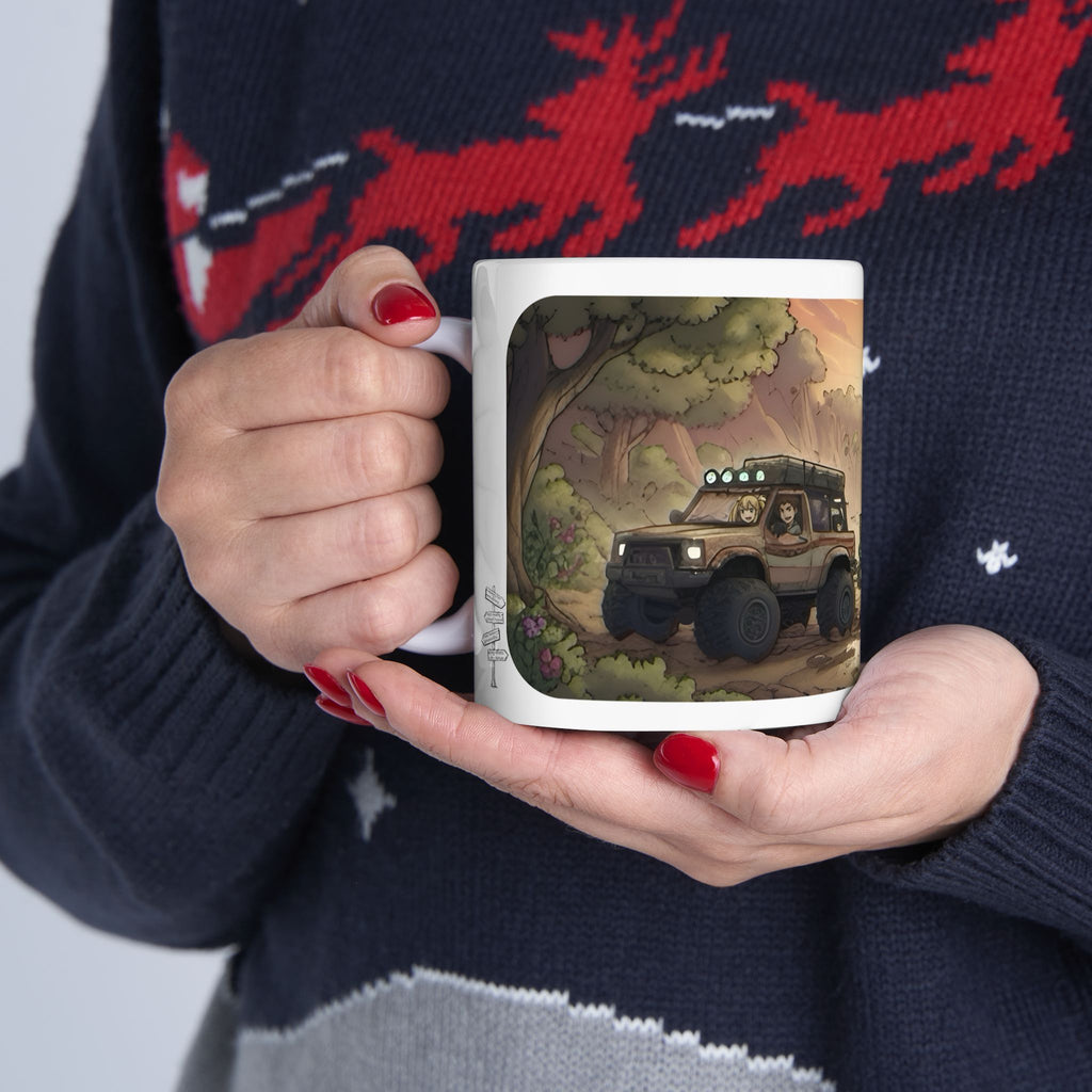 Adventure 4x4 Trucks #34, Future Investment Bankers On The Move White Ceramic Mug — Find Your Path To The Essentials Cup (11oz & 15oz)