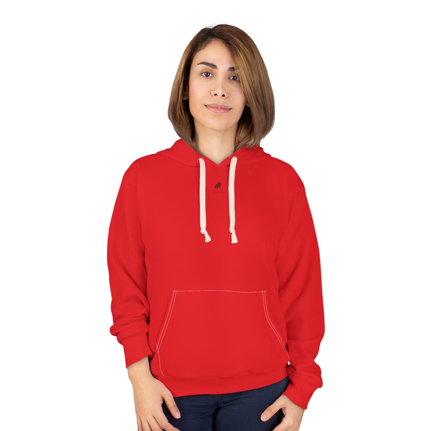 "Rojo" Red Unisex Pullover Hoodie (AOP)