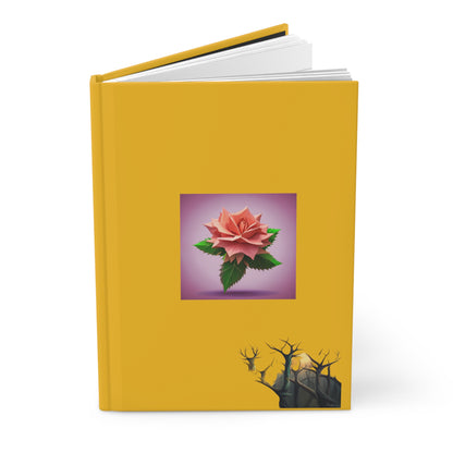 Thorn Rose Hardcover Journal Matte Yellow