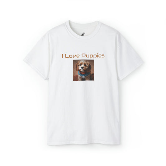 Matiby "I Love Puppies" Unisex Ultra Cotton Tee