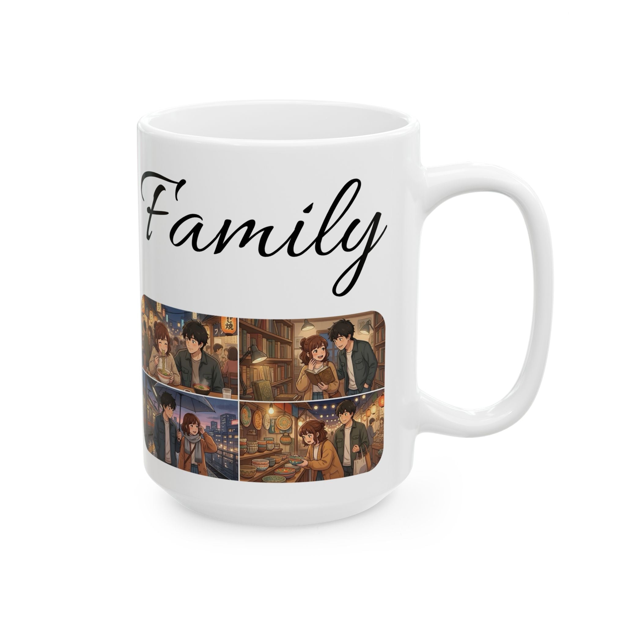 Family & Friends #10 Forever White Ceramic Mug — Cozy Feast Cup (11oz/15oz)