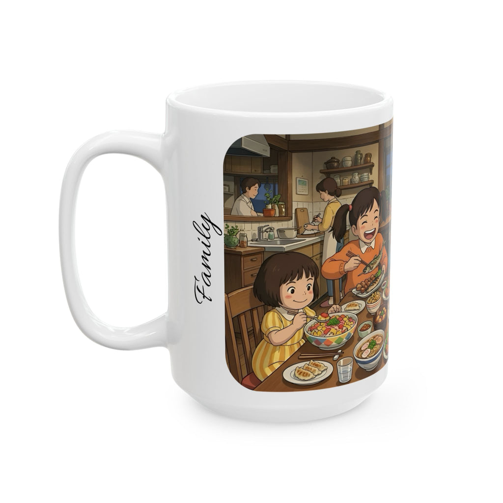 Family & Friends #8 Forever White Ceramic Mug — Cozy Feast Cup (11oz/15oz)