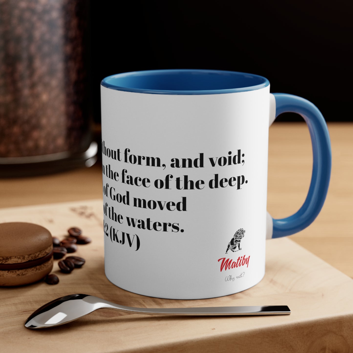 Bible Speaks Gen 1:2 Accent Mug, 11oz