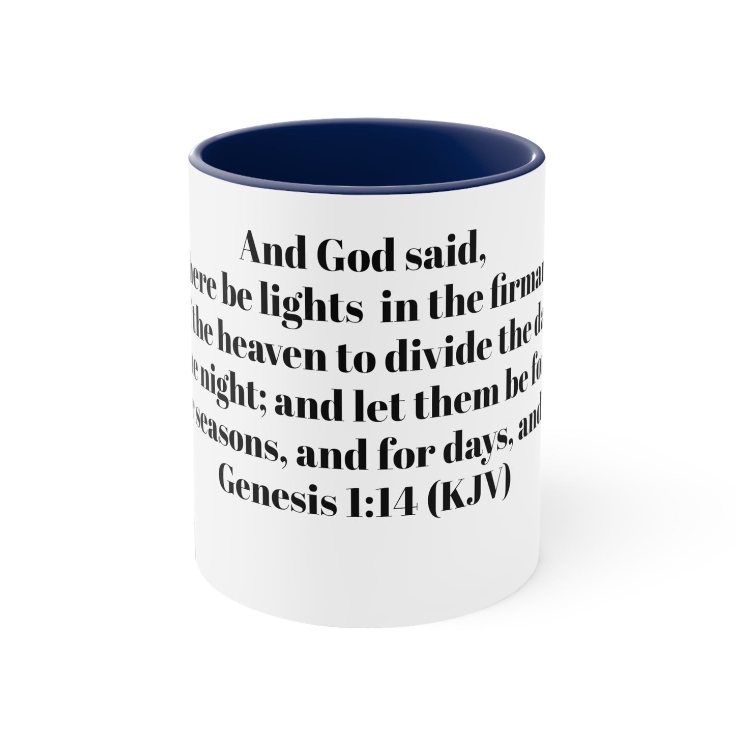 Bible Speaks Gen 1:14 Accent Mug, 11oz