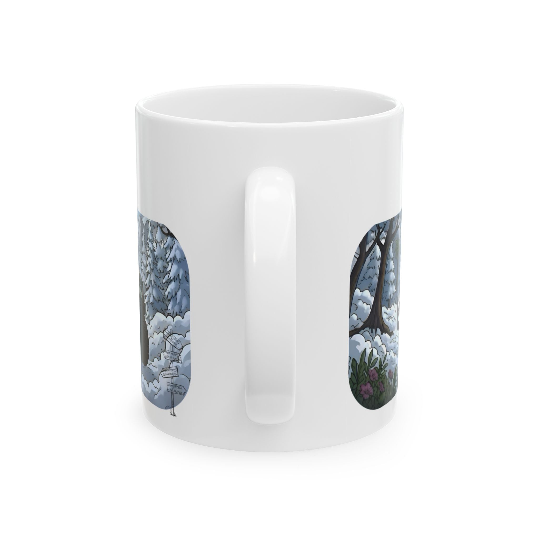Adventure 4x4 Trucks #39, Rolling Through The Snow White Ceramic Mug — Find Your Path To The Essentials Cup (11oz & 15oz)