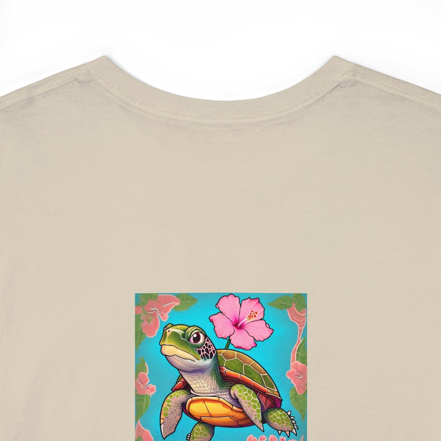 Turtle Flower Unisex Heavy Cotton Tee