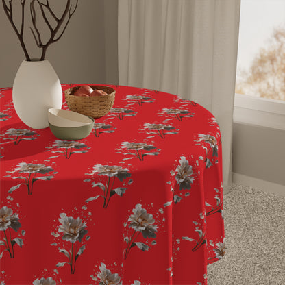 Matiby Red FlowerTablecloth