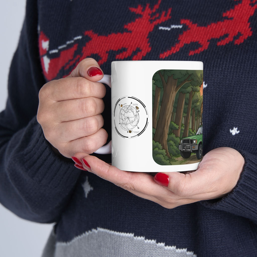 Sunshine State Pickup Trucks #12 Trailer Hauling Gals White Ceramic Mug – Celebrating Companionship, Creativity & Life’s Little Wonders Cup (11oz/15oz)