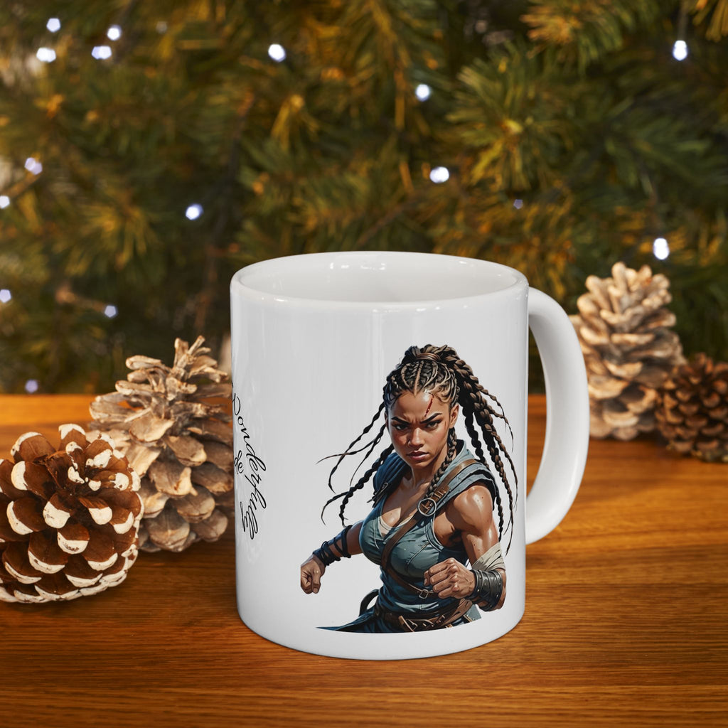 Gentle Woman of Valor #28 White Ceramic Mug - Fearfully & Wonderfully Made Tribute Cup (11oz/15oz)