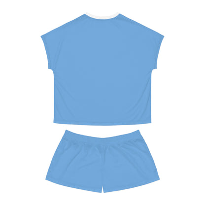 Matiby Women's Light Blue Short Pajama Set (AOP)