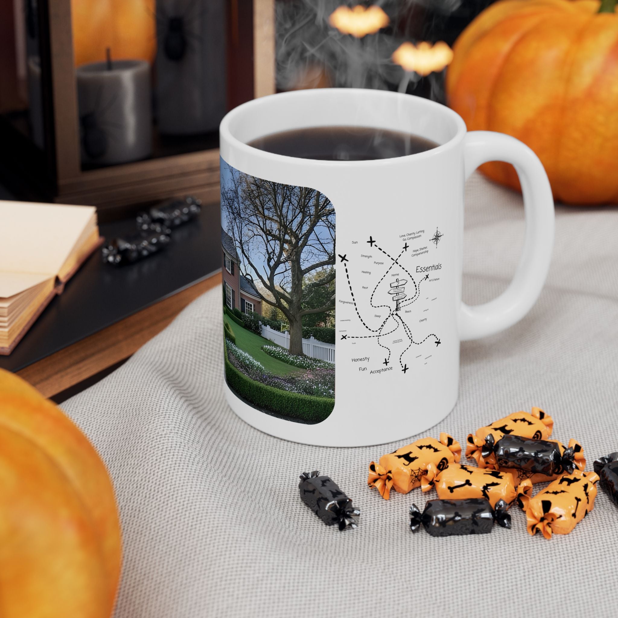 Cozy Architecture & Dreamy Landscapes #1 White Ceramic Mug – Homes Home Sweet Home Cup (11oz/15oz)