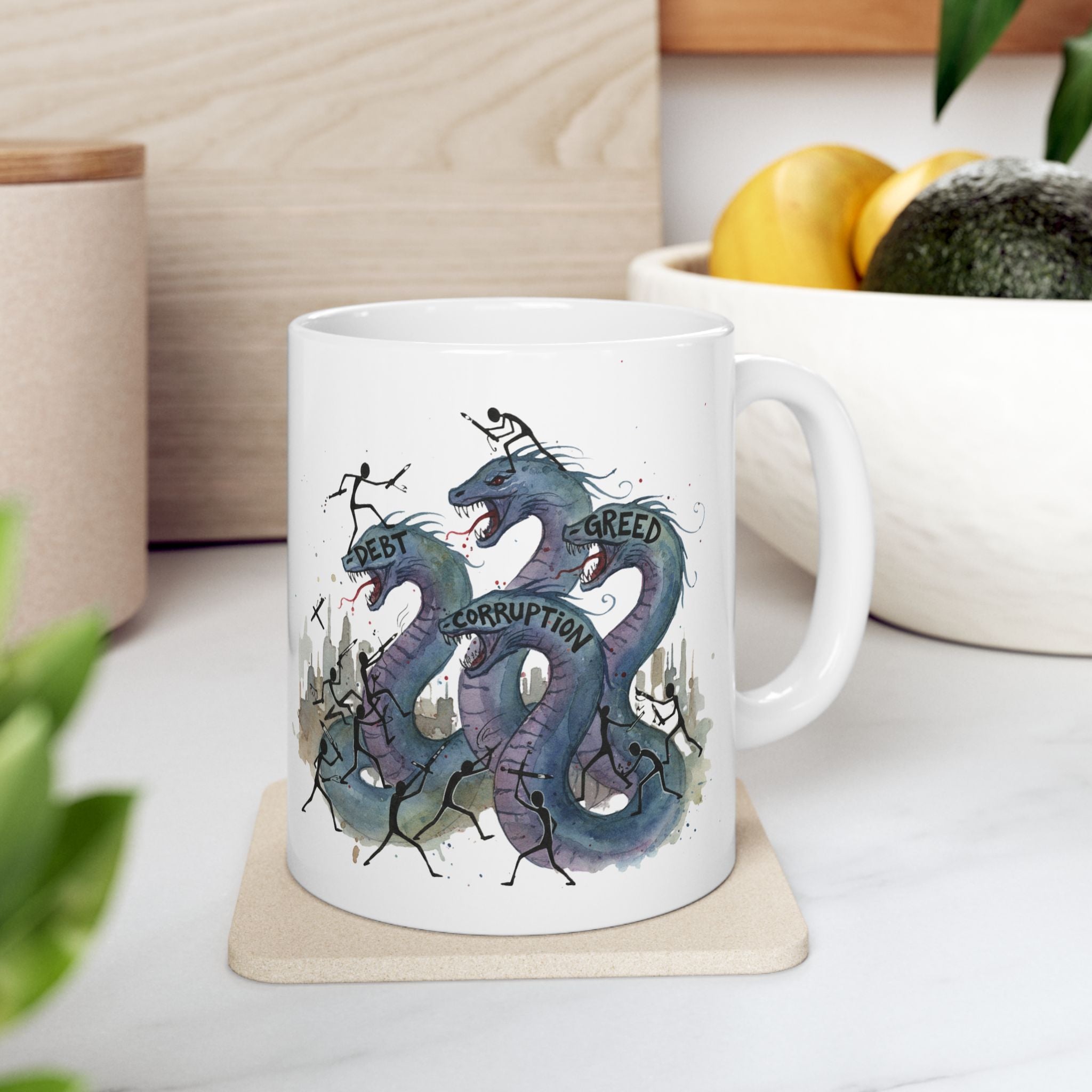 Reporting For Duty On The White Ceramic Mug — Time To Unite Against The D C G Hydra Serpents 11oz/15oz