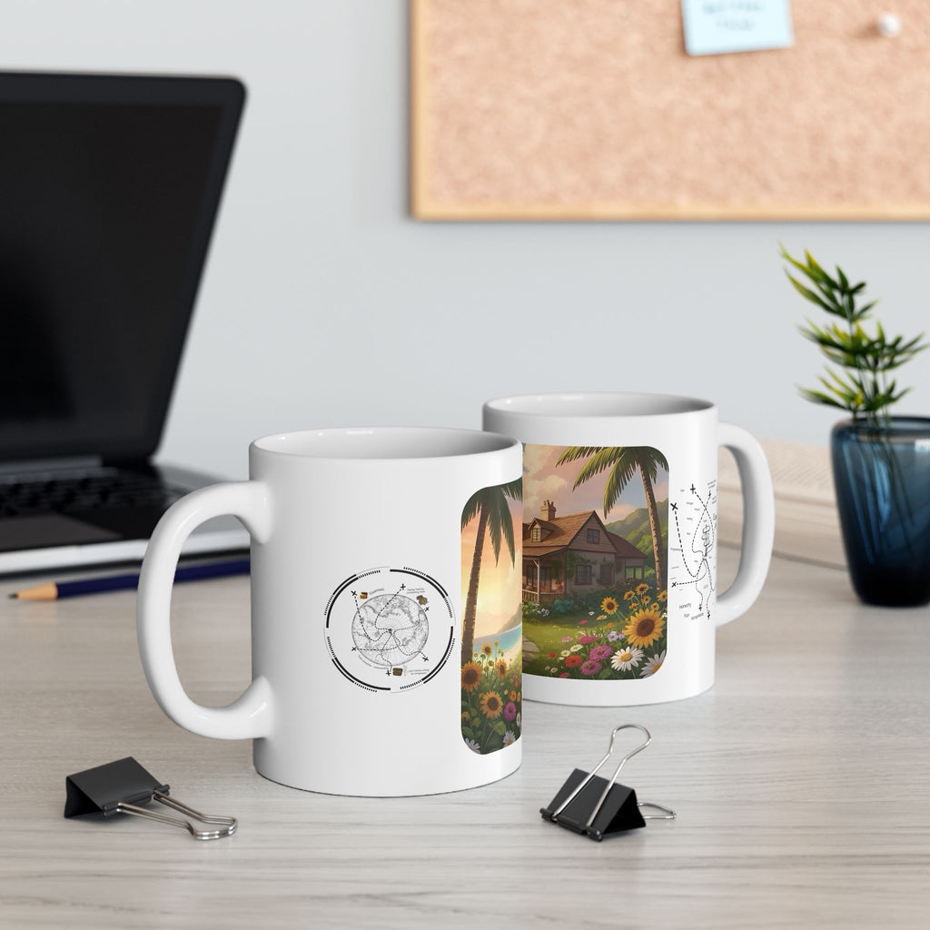 Cozy Architecture & Dreamy Landscapes #44 White Ceramic Mug – Homes Home Sweet Home Cup (11oz/15oz)