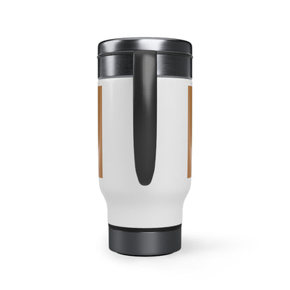 Brown Stainless Steel Travel Mug with Handle, 14oz