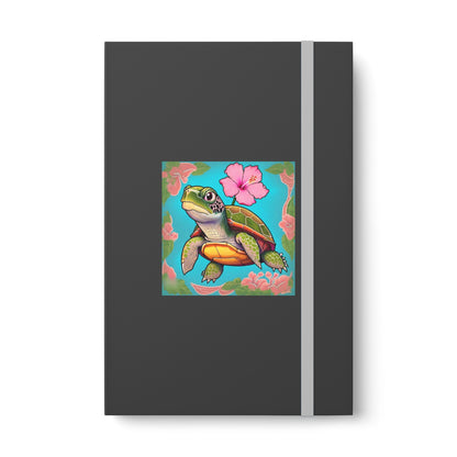 Turtle Flower Color Contrast Notebook - Ruled