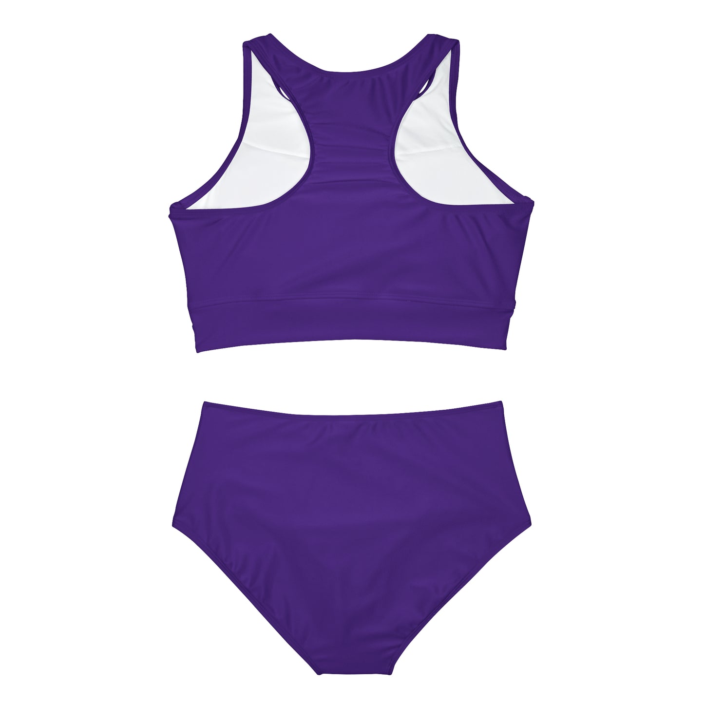 Purple Sporty Bikini Set (AOP)