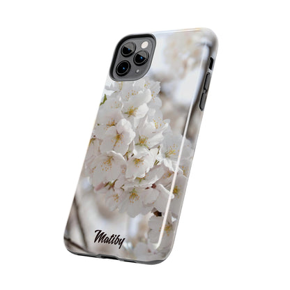 White Flower Tough Phone Cases