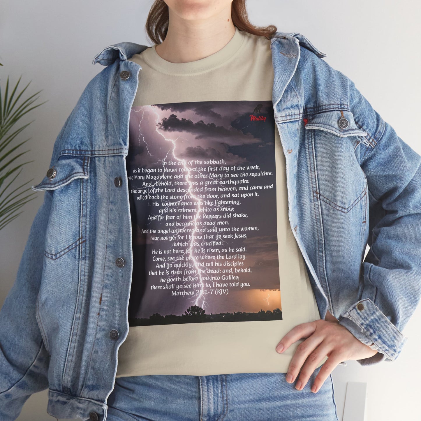 Lightning Style He is Risen Unisex Heavy Cotton Tee