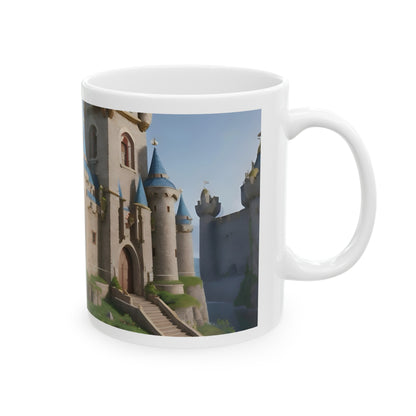 Artzy Castle Ceramic Mug, 11oz