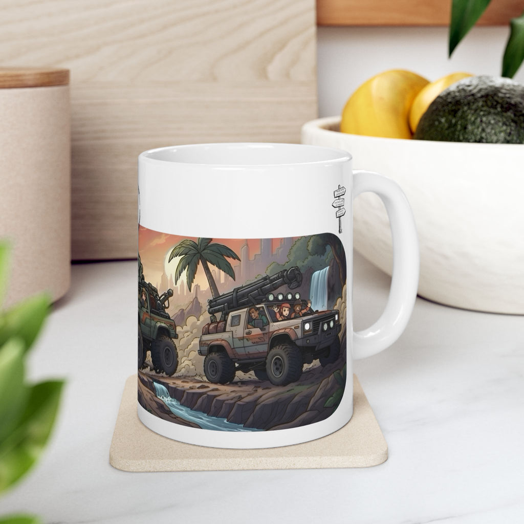 Adventure 4x4 Trucks #6, Explorers On Wheels White Ceramic Mug — Find Your Path To The Essentials Cup (11oz & 15oz)