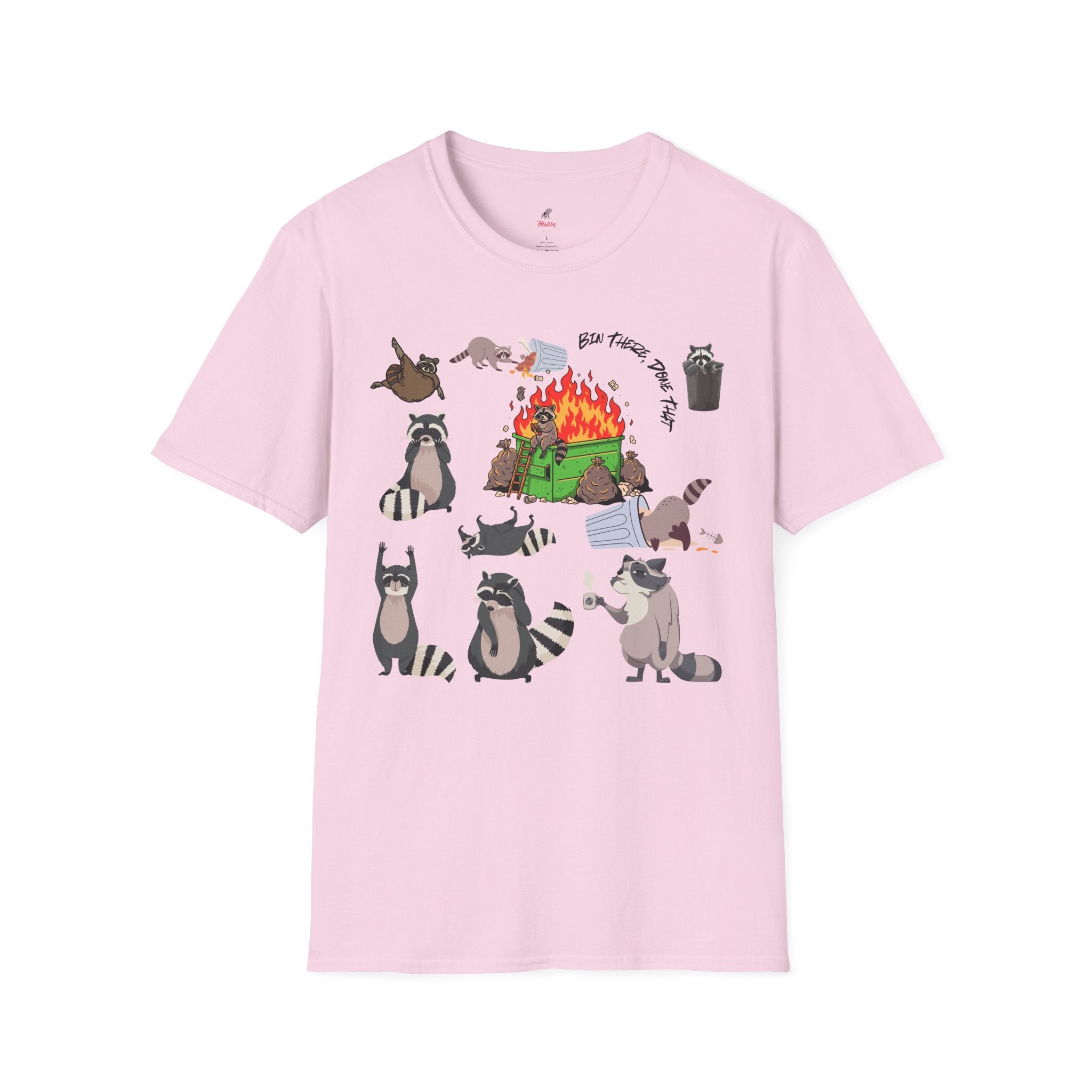 Raccoon Fun #3 Unisex T-Shirt - Dumpster Fire Graphic Tee, Animal Lover Gift, Nature Wildlife Shirt, Funny Graphic Print Apparel, Outdoor