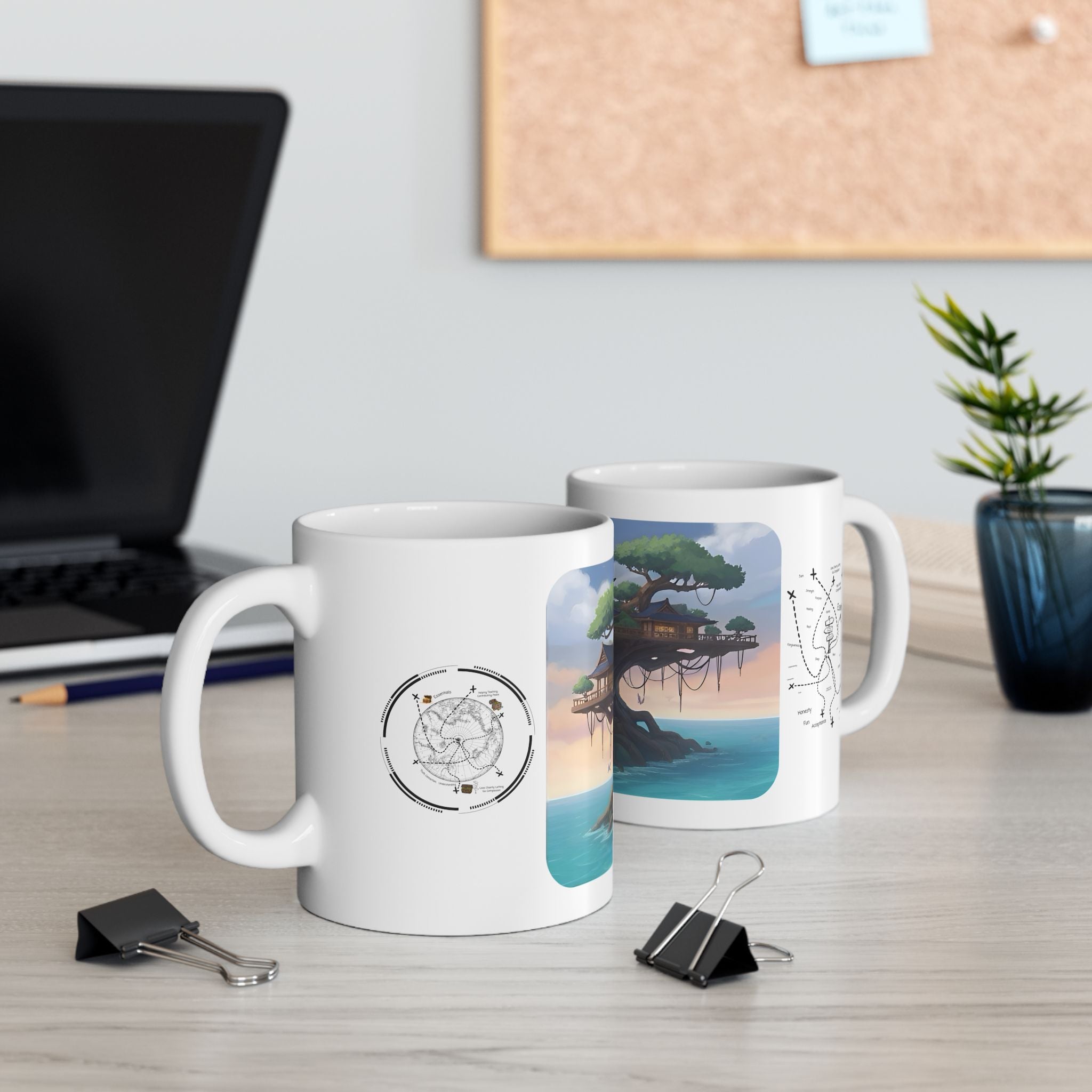 Cozy Architecture & Dreamy Landscapes #6 White Ceramic Mug – Homes Home Sweet Home Cup (11oz/15oz)