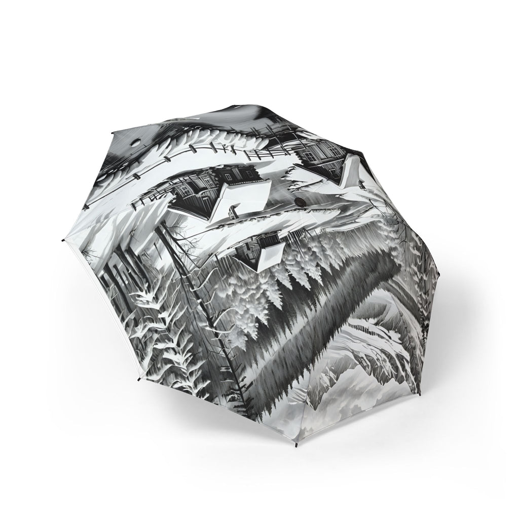 Tranquil Nature Scenery #7 Semi-Automatic Foldable Umbrella | Scenic Retreats, Landscape Art