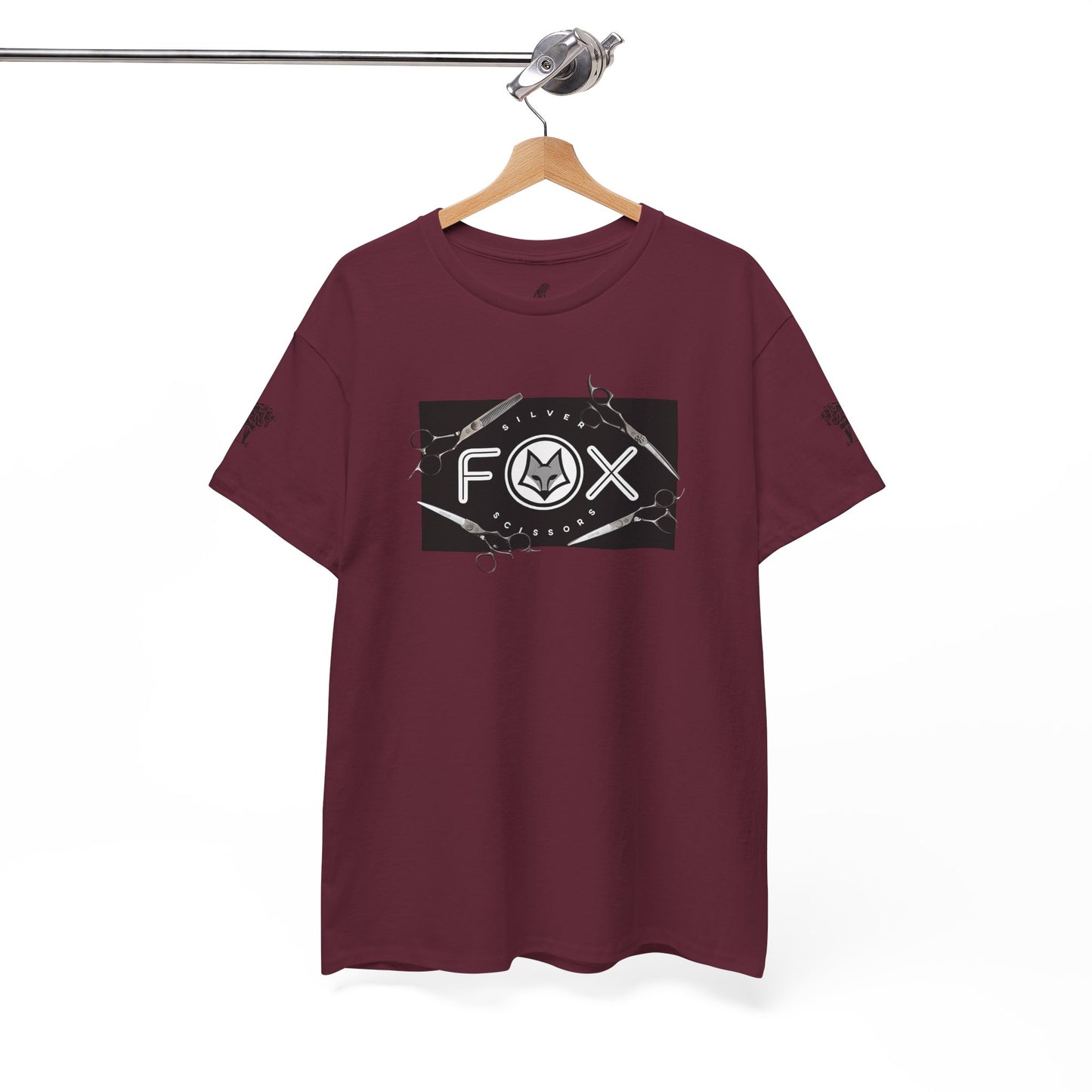 Silver Fox Scissors Unisex Heavy Cotton Tee