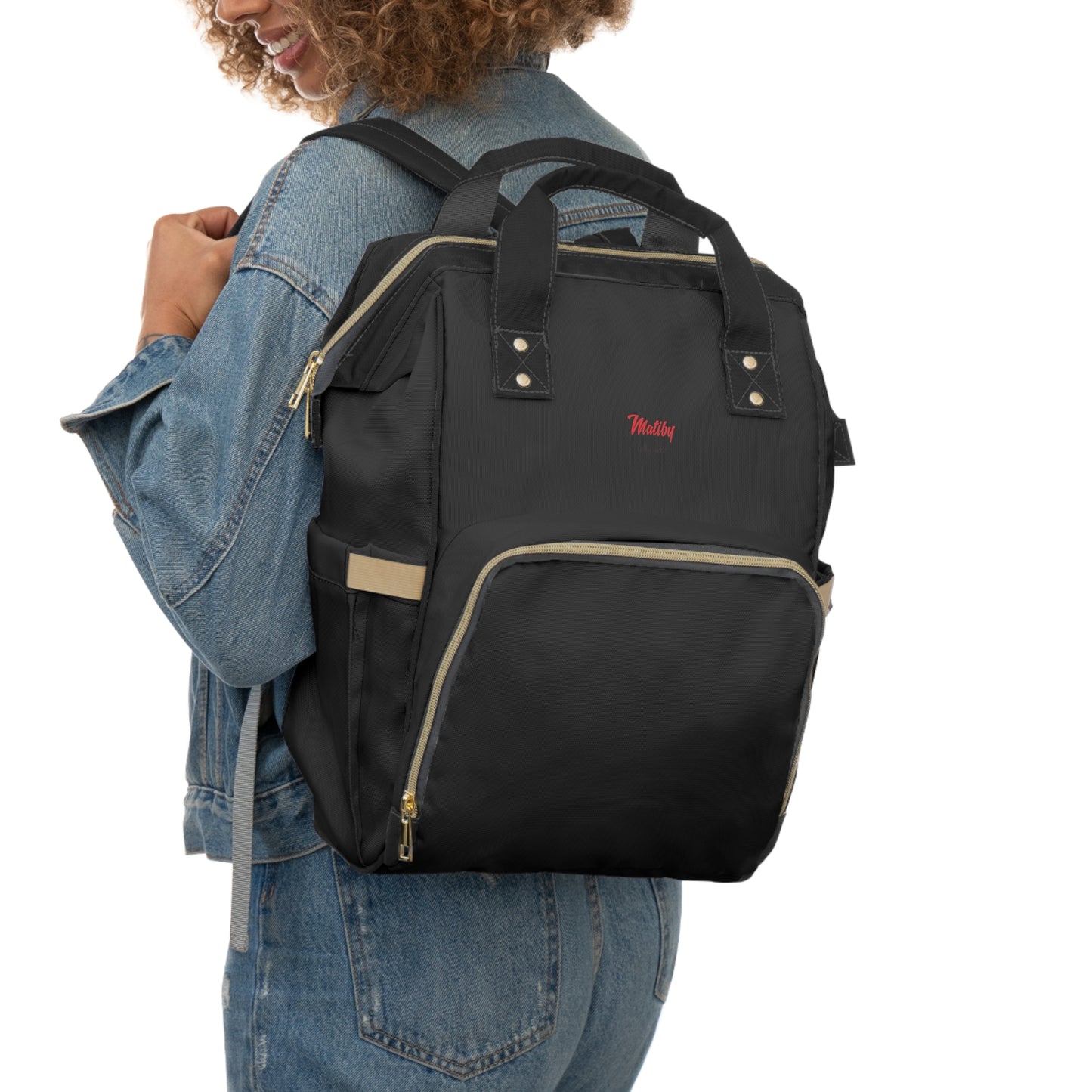 Multifunctional Diaper Backpack Black