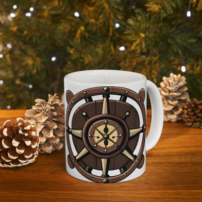 Nautical Helm Ceramic Mug, 11oz