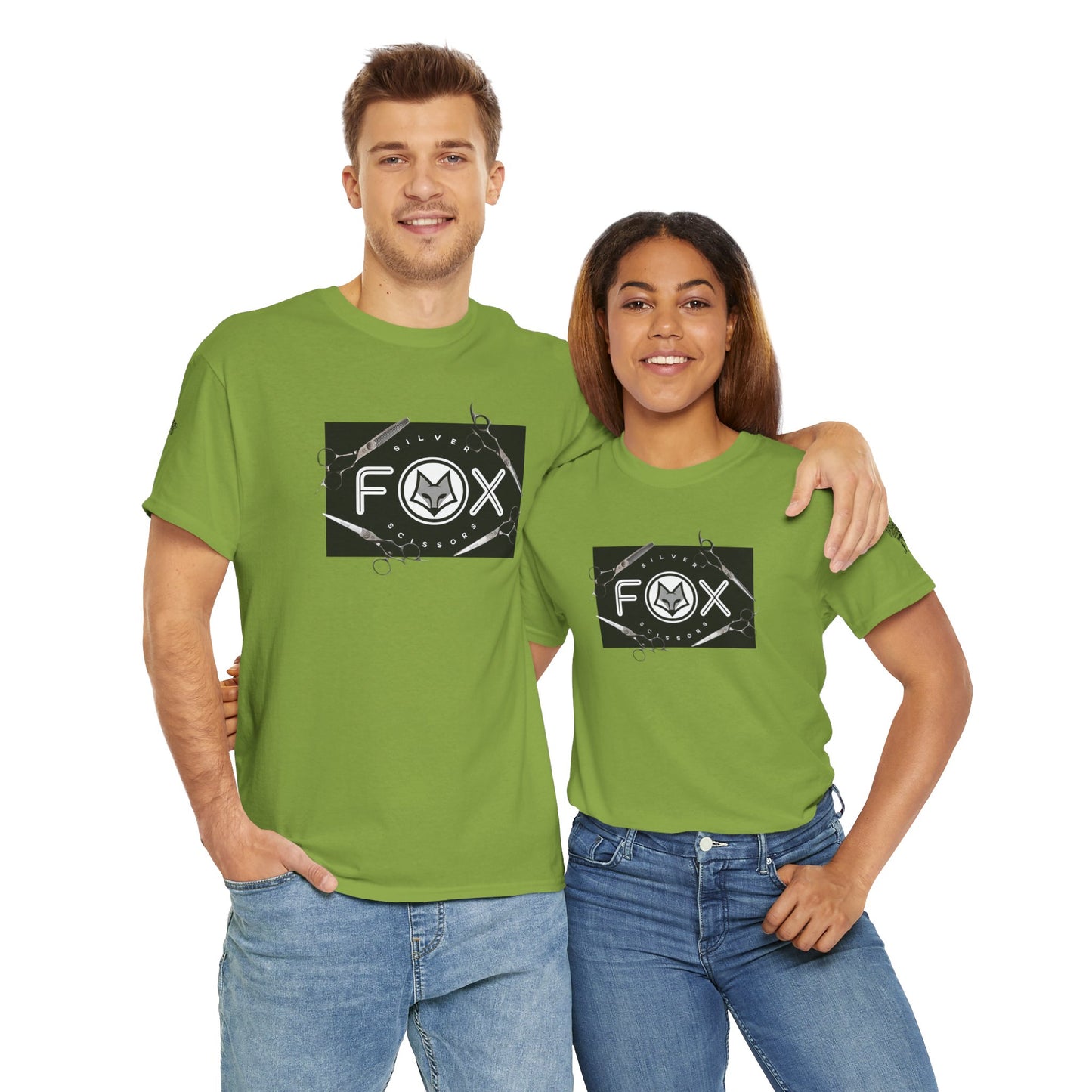 Silver Fox Scissors Unisex Heavy Cotton Tee