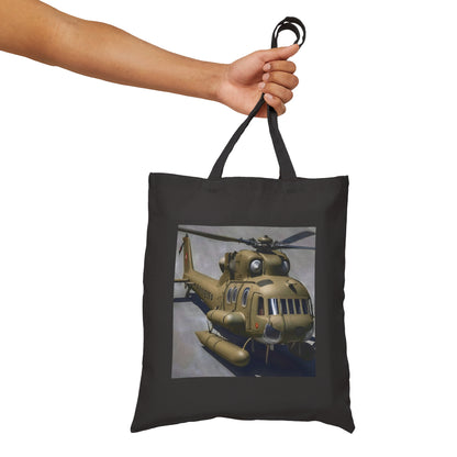 Helicopter Cotton Canvas Tote Bag