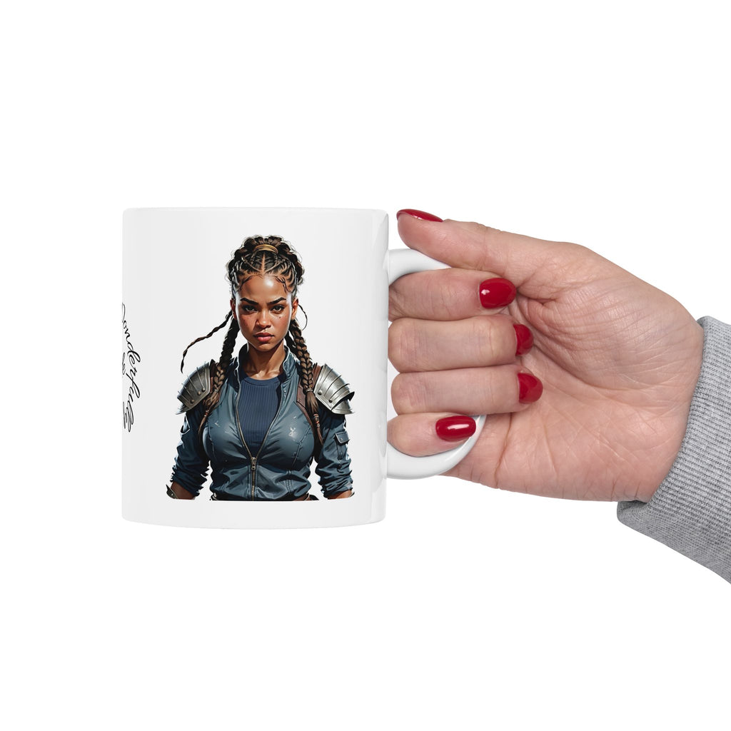 Gentle Woman of Valor #26 White Ceramic Mug - Fearfully & Wonderfully Made Tribute Cup (11oz/15oz)