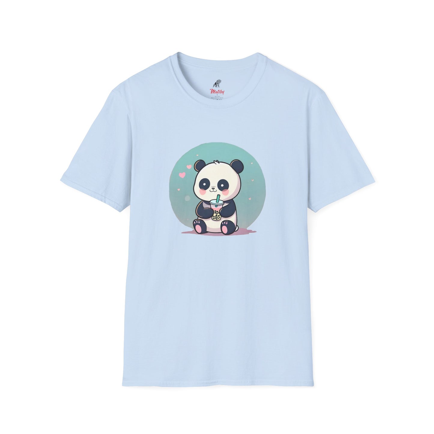 Panda With Boba Unisex Softstyle T-Shirt