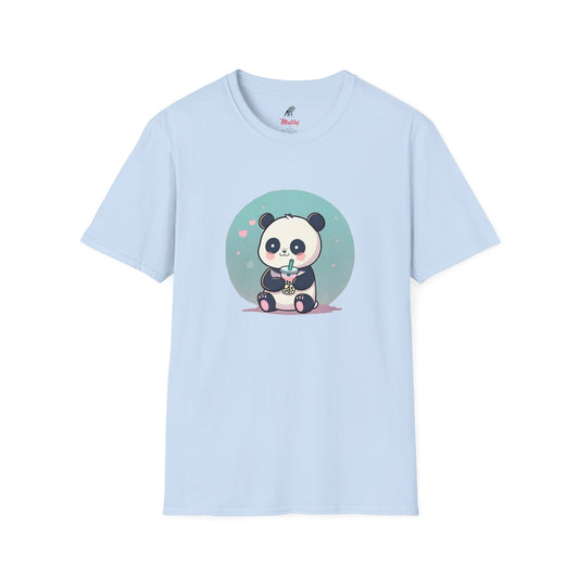 Panda With Boba Unisex Softstyle T-Shirt