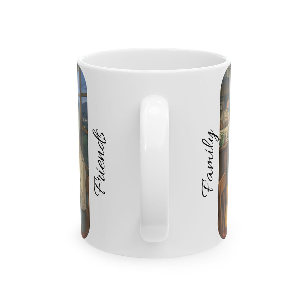 Family & Friends #7 Forever White Ceramic Mug — Cozy Feast Cup (11oz/15oz)